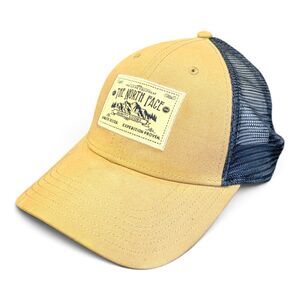 The North Face Trucker Hat Tan Blue Snapback